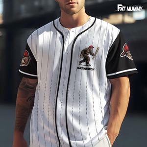 Maillot de baseball personnalisé grande taille pour les amateurs de dessins animés, imprimé par transfert thermique, 100% polyester, antibactérien, idéal pour l'été - Product Image 3