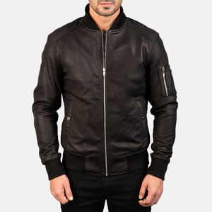 Veste d'extérieur en cuir pour hommes Tissu de veste d'extérieur de haute qualité pour hommes Petite veste d'extérieur quantité minimale de commande - Product Image 5