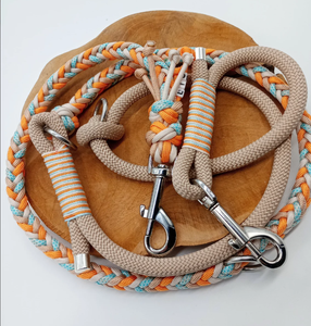 Großhandel Luxus-Hundehalsband-Leine-Set Extra Breites Doppel-Paracord mit Komfortablem Guero-Griff Freihändig für Hunde - Product Image 3