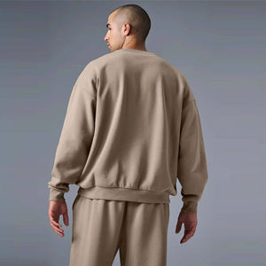 Unisex Khaki Cotton Blended Fleece <b>Sweatshirt</b> Custom Oversized Pullover Crewneck Tracksuit Streetwear Casual Warm Winter Jumper - Product Image 2