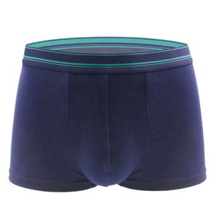 Bóxer de algodón transpirable para hombre, ropa interior elástica con logo personalizado, novedad - Product Image 1