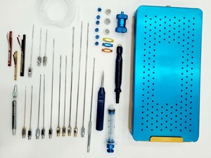 Set de liposucción para injerto de grasa con sistema Luer Lock y estuche de aluminio estéril, herramientas cosméticas de acero inoxidable de alta calidad - Product Image 1