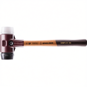 Marteau à tête souple SIMPLEX pour bois/caoutchouc de dureté moyenne, longueur 330 mm, diamètre de la tête 40 mm, noir, superplastique, marteau à percussion blanc - Product Image 3