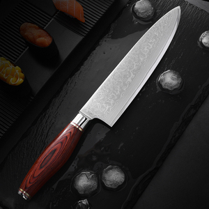 มีดเชฟมืออาชีพทำจากเหล็กดามัสกัสครัวญี่ปุ่นพร้อมใบมีดสแตนเลส - Product Image 2