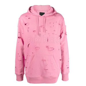 2025 mode Streetwear en détresse en gros sweats à capuche conception personnalisée sweats à capuche en détresse à vendre - Product Image 1