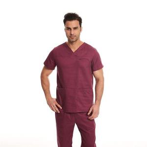 2025 dernier costume d'infirmières de gommage professionnel ensembles d'uniformes de gommage hôpital soins infirmiers à manches courtes Logo personnalisé et conception OEM - Product Image 1