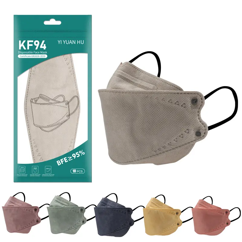 good quality Kf94 Mask 4 Layers Colorful 3d Korean Mask Korea Fish Shape Protective Facemask Kf94 mask manufacturers