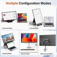 Monitor Portátil USB-C Tipo C para Viajes de Negocios, Ultra Delgado, 100Hz, Pantalla LCD para Juegos, Compatible con Windows XP