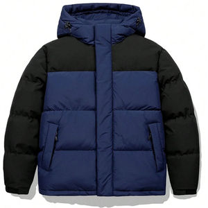 Veste d'hiver décontractée en polyester pour hommes Veste deux tons à capuche pour hommes Vestes pour hommes - Product Image 2