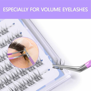 Pinces à extensions de cils professionnelles anti-magnétiques en acier inoxydable, pointe fine et lisse, poignée confortable, prise en main précise - Product Image 4