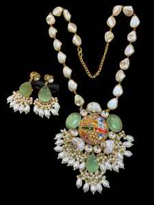 <b>Indian</b> Manufacturer's Bollywood Gold Plated Long <b>Necklace</b> <b>Set</b> for Women & Girls Classic Religious & Wedding Party Wear - Product Image 3