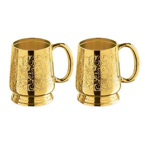 Taza de latón de nuevo diseño para cerveza, vino, jarra de mesa, el mejor diseño, taza para beber chapada en oro hecha en casa - Product Image 1