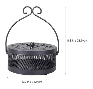 Meilleure qualité vente chaude nouveau Design porte-encens pour ménage brûleur ignifuge cadre en métal moustique bobine support avec poignée - Product Image 2