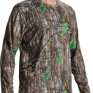 Uniforme tactique camouflage protection séchage rapide, sweat-shirts de pêche à manches longues en polyester pour hommes avec masque facial - Product Image 4