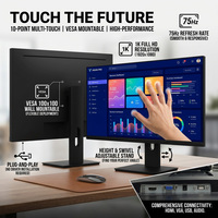Monitor Táctil LCD de 24 Pulgadas de Fábrica, Pantalla LED Full HD de 75 Hz, VESA 100*100 para Oficina y Estación de Trabajo Empresarial
