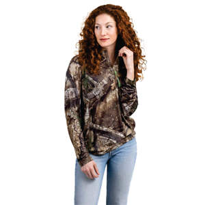 Breathable Realtree <b>Women</b> <b>Quarter</b> <b>Zip</b> Jacket | APX Camo Lightweight and Quick-Drying for Comfortable Outdoor Adventures - Product Image 3