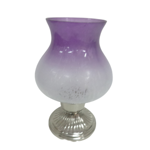 ของตกแต่งบ้านดีไซน์ทันสมัยแก้วอลูมิเนียมทรงโต๊ะที่ใส่พายุเฮอริเคนสีนิกเกิลสไตล์โมเดิร์นทำด้วยมือจำนวนมาก - Product Image 1