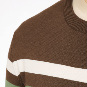 Vêtements décontractés respirants automne solide de haute qualité sweatshirts tricotés logo personnalisé direct de l'usine coupe régulière pull hommes - Product Image 5