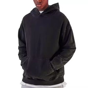 Sudadera con Capucha de Alta Calidad, Lavada al Ácido, Estilo Desgastado, Unisex, Prendas Esenciales de Moda, Sudadera con Capucha Gruesa Personalizada - Product Image 1