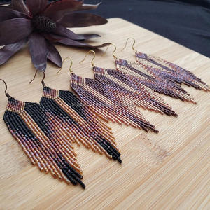 Glass Bead Fashion Post <b>Earrings</b> Jewelry Seed Bead <b>Earrings</b> <b>Handmade</b> Stud Post <b>Earrings</b> for Women Girls by RF Crafts - Product Image 3