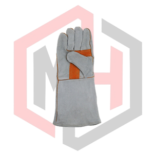 Guantes de Soldadura Grises Reforzados Resistentes al Calor, de Cuero para Bomberos, Antiestáticos, para Soldadura MIG, TIG, Stick, Chimenea, Resistentes a Desgarros, 11 oz, Tejidos - Product Image 3