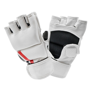 Gants de MMA en cuir Qaswa les plus vendus avec fermeture à crochets et boucles pour l'entraînement unisexe - Cuir de vache véritable - Product Image 4