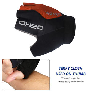 Guantes de Ciclismo de medio Dedo de verano para hombre con cierre de gancho y bucle, poliéster naranja transpirable para ciclismo y montar en bicicleta - Product Image 3