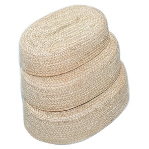 New Design Kitchen Room Decor Natural Cotton & Jute Basket OEM Decorative Metal Storage Cute Jute Laundry Basket