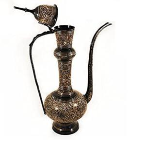 Abtaba en laiton moulé, arabe traditionnel indien en laiton métal Aftaba articles de boissons - Product Image 2