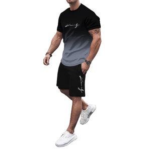 T-Shirt personnalisé pour hommes Ensemble de shorts pour hommes Ensembles courts Top Sportswear Respirant Tshirt Ensemble de shorts pour hommes 2025 - Product Image 1