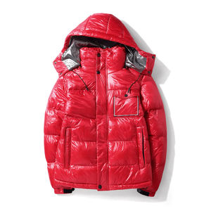 Nouveau hiver chaud vers le bas coton rembourré veste imperméable pour homme épais brillant noir court brillant veste vert coton Parkas veste - Product Image 5