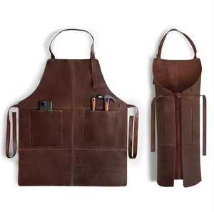 Delantal de Cuero Impermeable Vintage Premium – Delantal de Trabajo Resistente al Aceite con Logotipo Personalizado y Múltiples Bolsillos - Product Image 1
