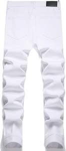 Pantalon en jean déchiré pour homme, coupe droite, décontracté, respirant, tendance printemps, vente chaude - Product Image 2