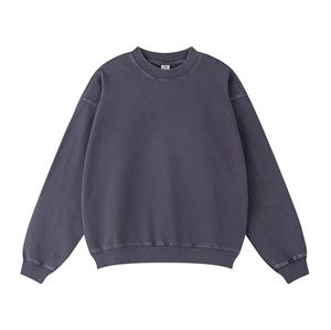 Sudaderas con capucha de las mujeres sudadera de las mujeres de gran tamaño Loose Fit Pullover Vintage Acid Wash Crew Neck Sudaderas Streetwear - Product Image 2