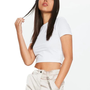 T-shirts courts pour femmes, respirants, en coton, décontractés, pour l'été, légers, fournisseur de mode féminine, fabricant de vêtements au Pakistan - Product Image 4