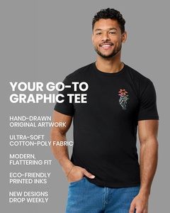 T-shirts graphiques pour hommes S - 4XL T-shirts colorés à manches courtes de qualité supérieure Designs spatiaux psychédéliques - Product Image 4