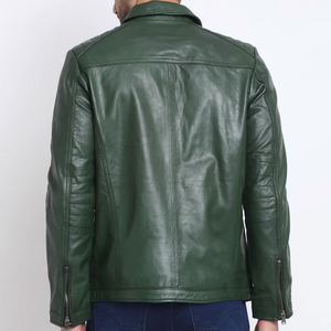 Gran oferta, chaqueta de cuero para hombre de tamaño y color personalizados, chaqueta de cuero para hombre de suministro de mercado en línea de alta calidad - Product Image 2