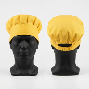 Gorro de Cocina Verde de Polialgodón Impermeable de 240 GSM, Cierre a Presión Unisex, Logotipo Bordado Personalizado, Parte Trasera Elástica Premium - Product Image 6