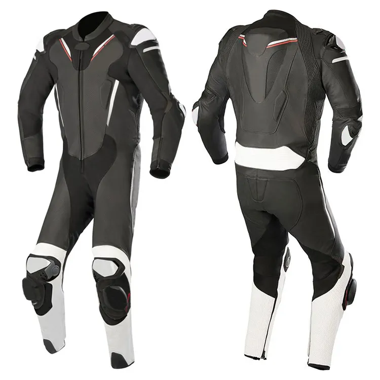 High Quality Professional Leather Motorbike Suit One Piece Custom Design & Logo Comfortable Motor Bike Racing Suit