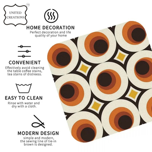 Sous-verre rond en céramique de haute qualité avec logo personnalisé absorbant l'eau et antidérapant résistant à la chaleur avec style classique - Product Image 6