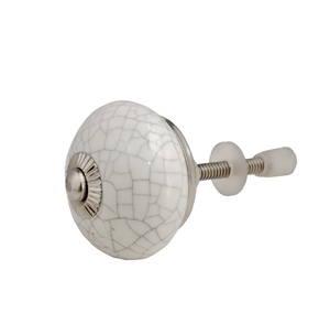 Boutons en céramique craquelés blancs industriels, poignées de tiroir pour armoire de cuisine, chambre à coucher, salon, appartement, salle à manger - Product Image 2