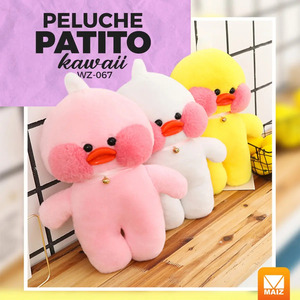 Peluche canard kawaii, jouet en peluche douce pour bébé/tout-petit - Couleurs assorties - Product Image 2