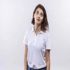 Camiseta Polo de verano 2025 para mujer, Top gráfico personalizable mezclado con cuello R, patrón 3D, Material de Cachemira vaquera, traje femenino - Product Image 1