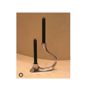 Bougeoir en aluminium plaqué argent à une tête de dernière conception pour la maison et les fêtes de mariage avec des finitions et de haute qualité - Product Image 1