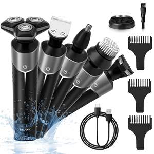 Rasoir Électrique Rotatif pour Hommes avec Technologie de Détection, Étanche IPX7, Tondeuse à Barbe et Cheveux, Verrouillage de Sécurité pour Utilisation Faciale et Application en Camping-Car - Product Image 3