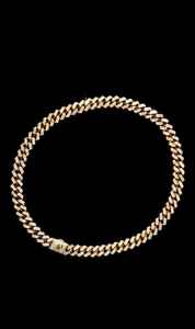 Collar de Cadena Cubana de Lujo con Incrustaciones de Diamantes, Chapado en Rodio, Tono Dorado, Estilo Hip Hop, Joyería Ortodoxa de Moissanita, Regalo y Fiesta - Product Image 3