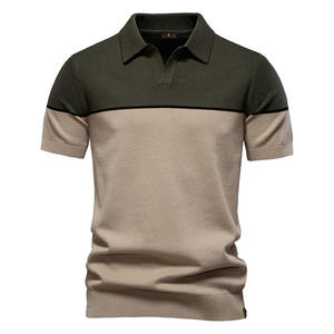 NOVEDAD DE VERANO 2025, POLO de punto de manga corta para hombre, camisas informales de punto con solapa de manga corta para hombre - Product Image 1