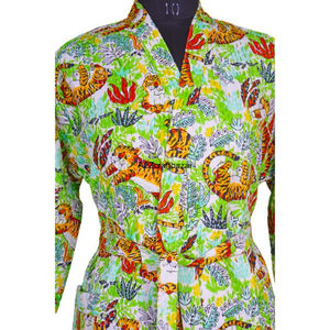 Kimono Kantha Indio Vintage Hecho a Mano, Maxi Vestido Informal de Invierno para Mujer, Estilo Floral de Verano, 100% Algodón, Secado Rápido, Suave y Transpirable, para Playa - Product Image 3