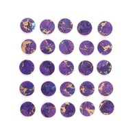 Vente en gros de pierres précieuses naturelles en vrac, cabochons de 12 mm, taillés à plat, lisses, hautement polis, en quartz turquoise cuivre violet, pour la fabrication de bijoux