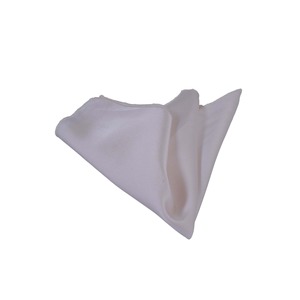 Off-<b>White</b> Plain Satin Weave <b>Pocket</b> <b>Square</b> Elegant Suit Jacket Accessory - Product Image 1